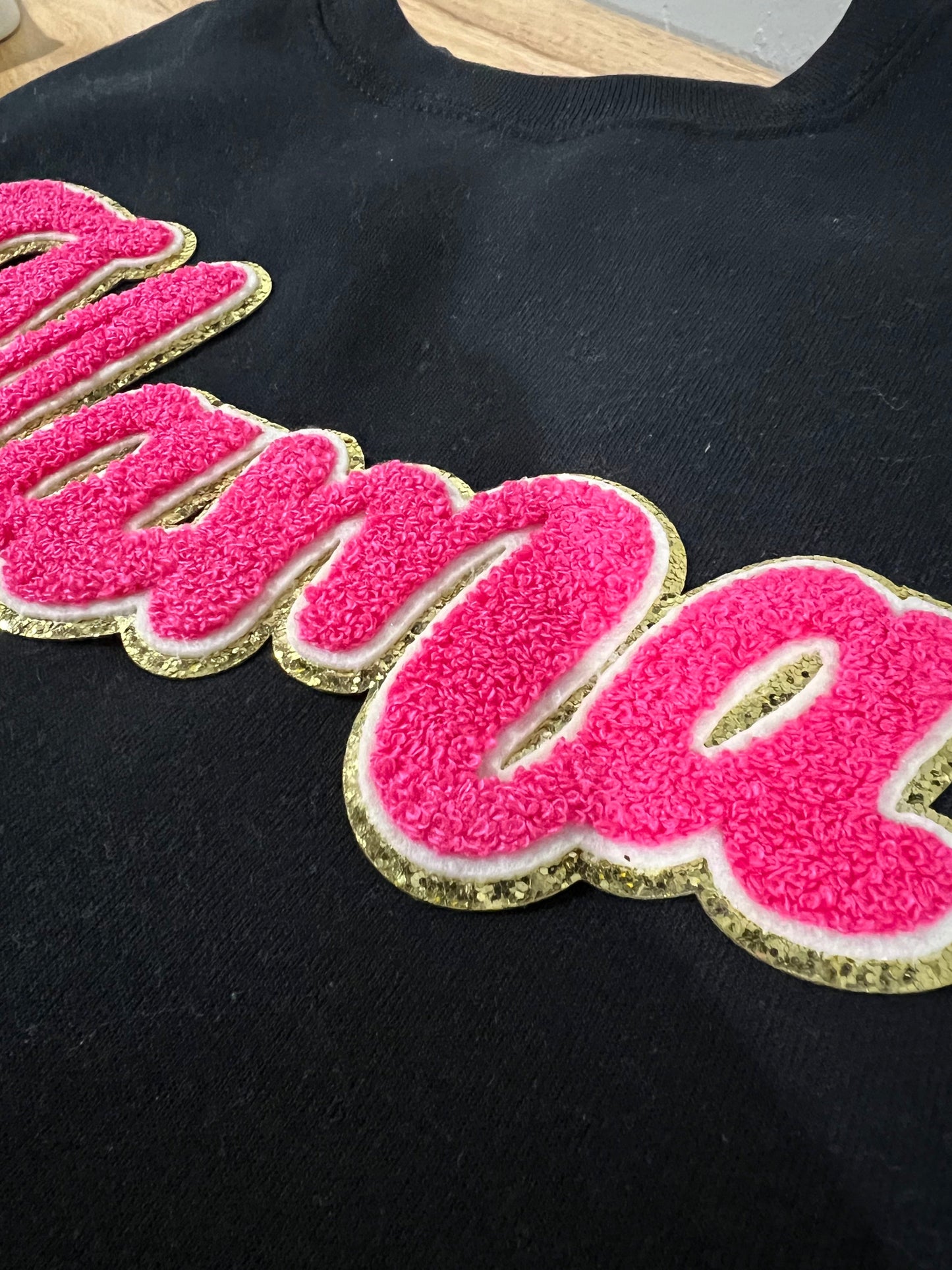 MAMA Chenille Pink Crewneck