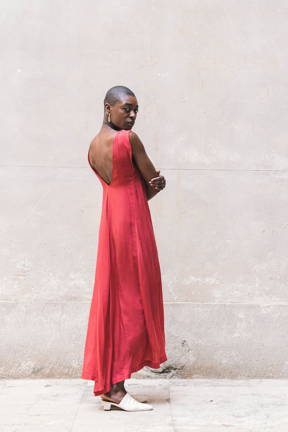 HOUMI DRESS 100% BEMBERG Cyclamen/Powder Pink