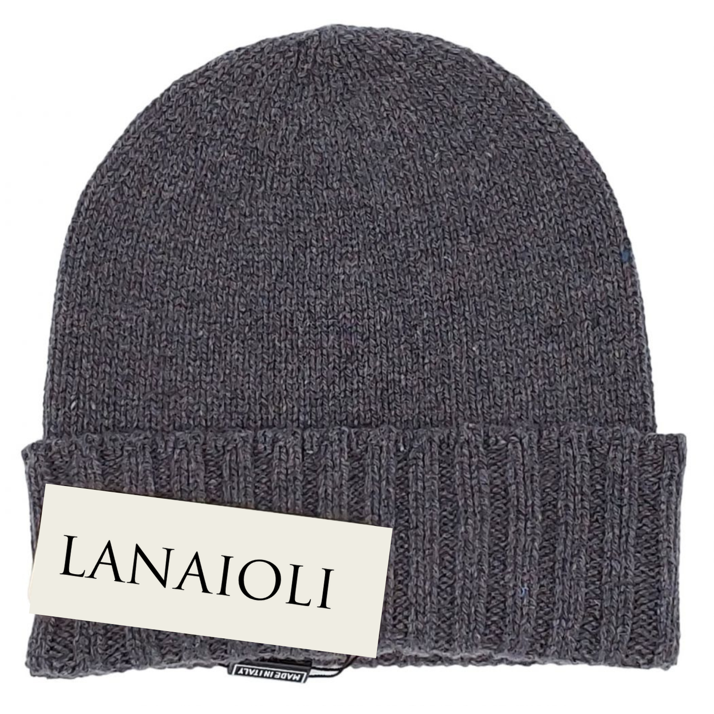 Cappello Uomo Bordo a Coste Cashmere Rigenerato