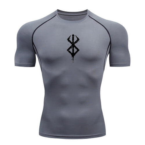 Summer Sports Tops Quick Dry Men's Compression Shirt Short Sleeve