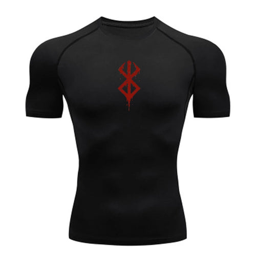 Summer Sports Tops Quick Dry Men's Compression Shirt Short Sleeve
