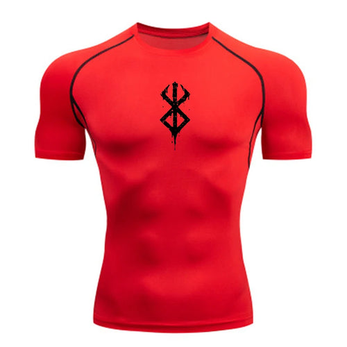Summer Sports Tops Quick Dry Men's Compression Shirt Short Sleeve