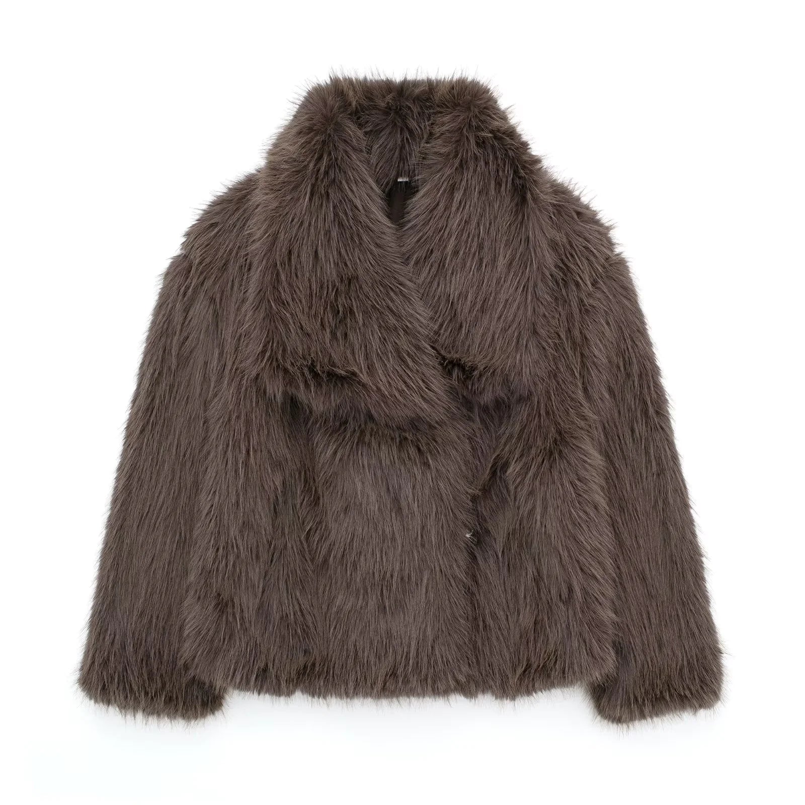 Women's Faux Fox Fur Coat - Image #0