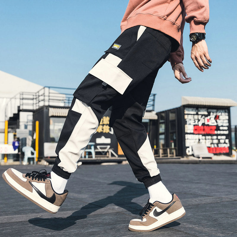 Streetwear Pockets Men's Jogger Pants Hip Hop Sweatpants Joggers Trousers Tactical Mens Pants Cargo Harem Pants Men