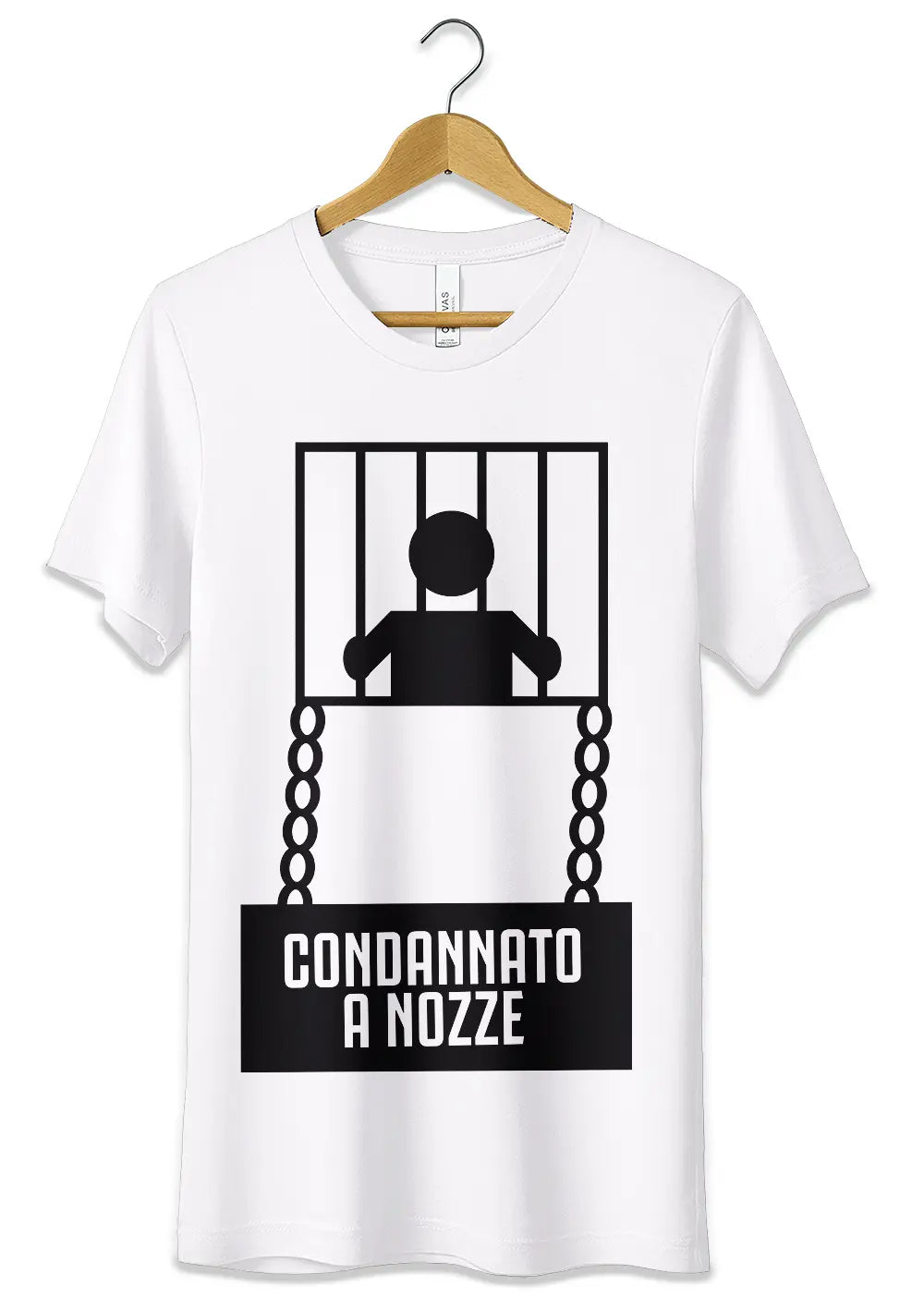 T-Shirt Maglietta Addio al Celibato Condannato a Nozze