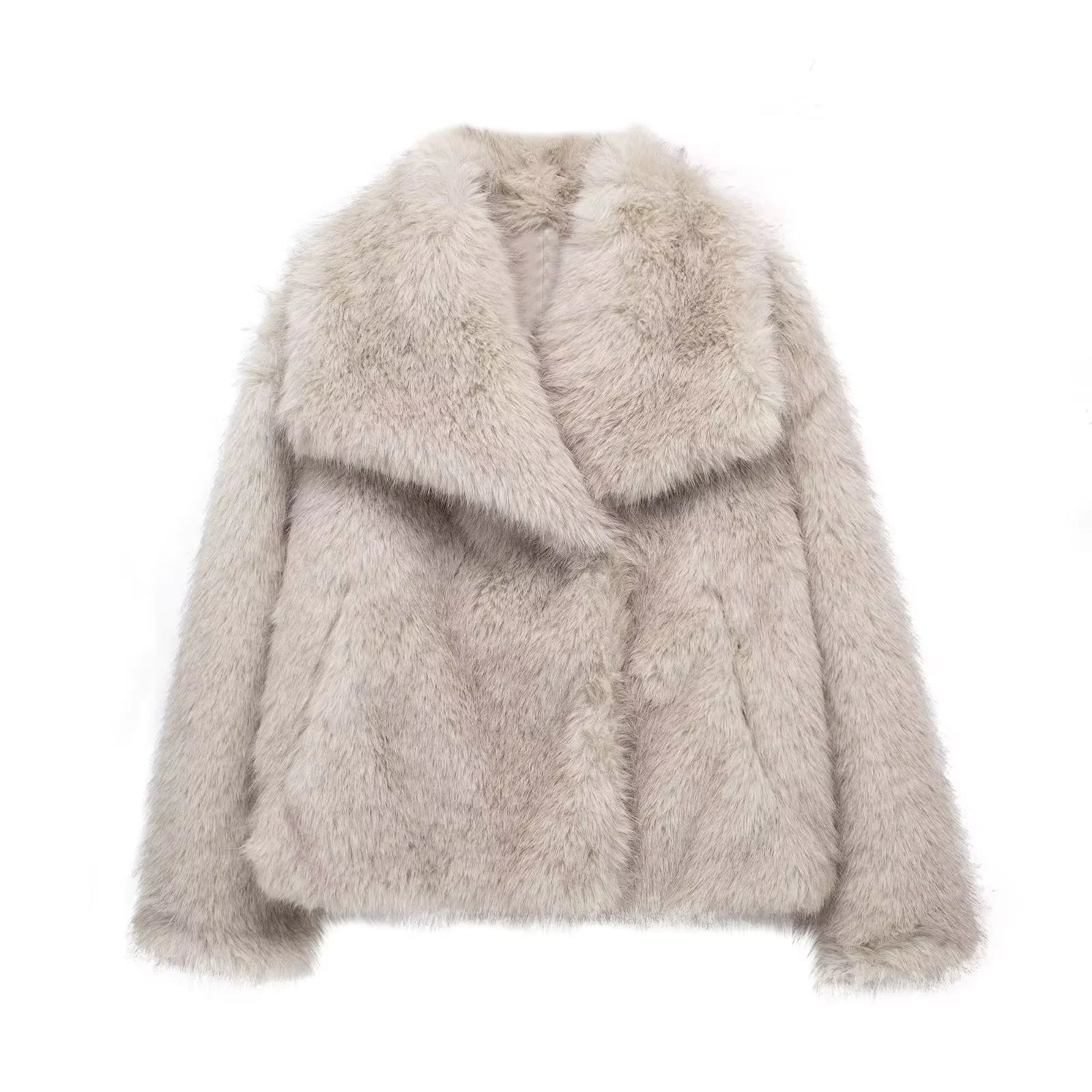 Women's Faux Fox Fur Coat - Image #0