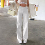 Spice Girl Style High Waist Slim Jeans Bell Bottoms Pants