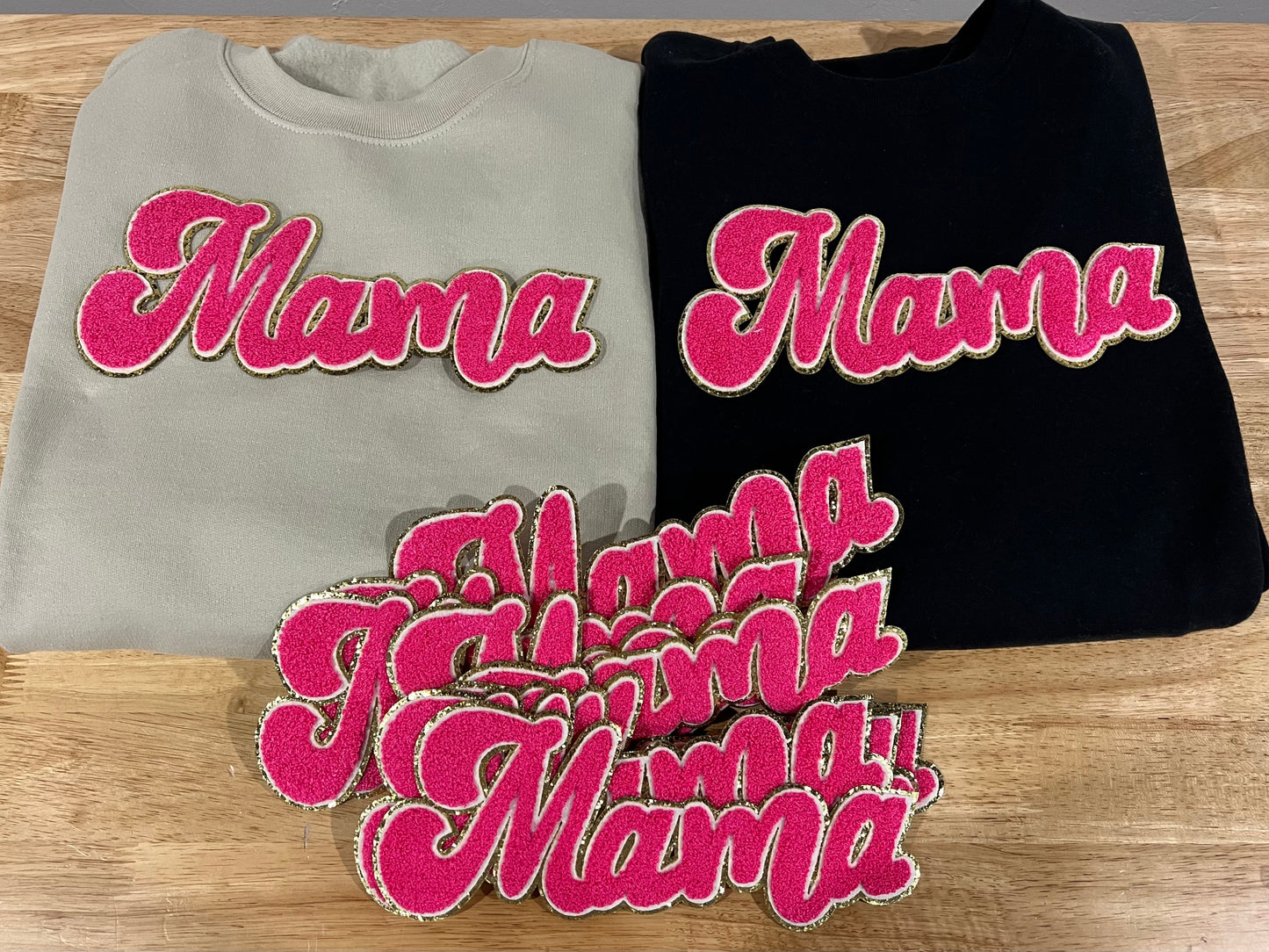 MAMA Chenille Pink Crewneck