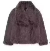 Women's Faux Fox Fur Coat - Image #0