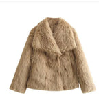 Women's Faux Fox Fur Coat - Image #0