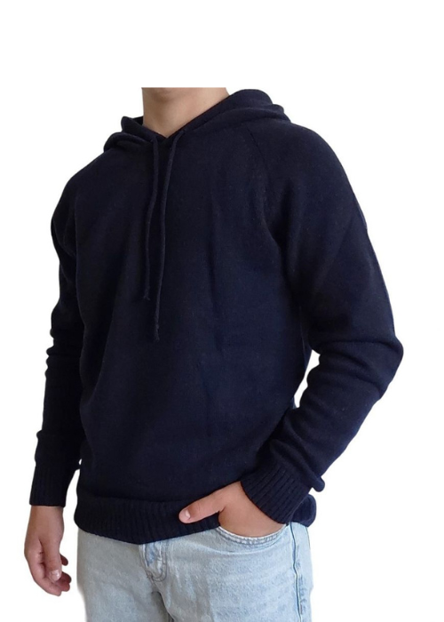 Maglia Uomo con Cappuccio Cashmere Rigenerato