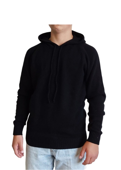 Maglia Uomo con Cappuccio Cashmere Rigenerato