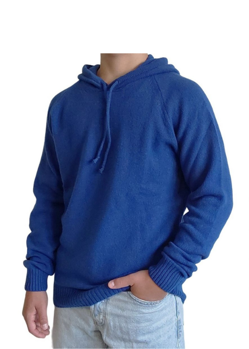 Maglia Uomo con Cappuccio Cashmere Rigenerato