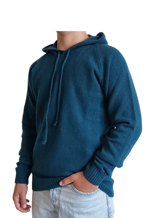 Maglia Uomo con Cappuccio Cashmere Rigenerato