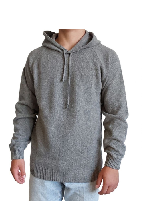 Maglia Uomo con Cappuccio Cashmere Rigenerato