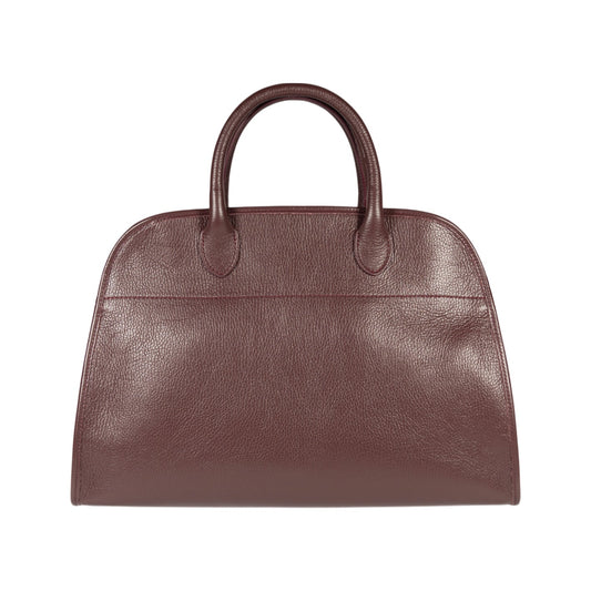 RB1032X | FRIDA Women's Handbag in Genuine Leather Made in Italy. Polished Gold Metal Accessories - Bordeaux Color - Dimensions: 43 x 29 x 24 + 12 cm (Handle Drop)