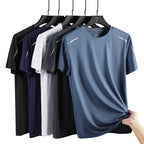 CHRLCK Men's Running Quick Drying T-shirts Breathable Hiking Fishing