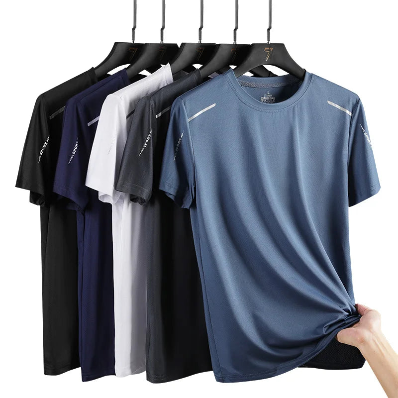 CHRLCK Men's Running Quick Drying T-shirts Breathable Hiking Fishing