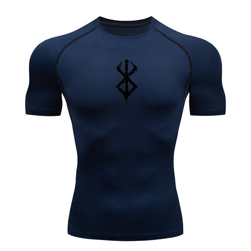 Summer Sports Tops Quick Dry Men's Compression Shirt Short Sleeve