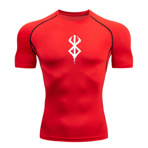 Summer Sports Tops Quick Dry Men's Compression Shirt Short Sleeve