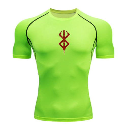 Summer Sports Tops Quick Dry Men's Compression Shirt Short Sleeve