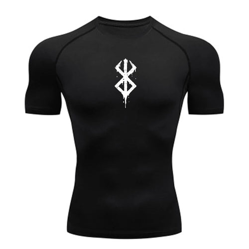Summer Sports Tops Quick Dry Men's Compression Shirt Short Sleeve