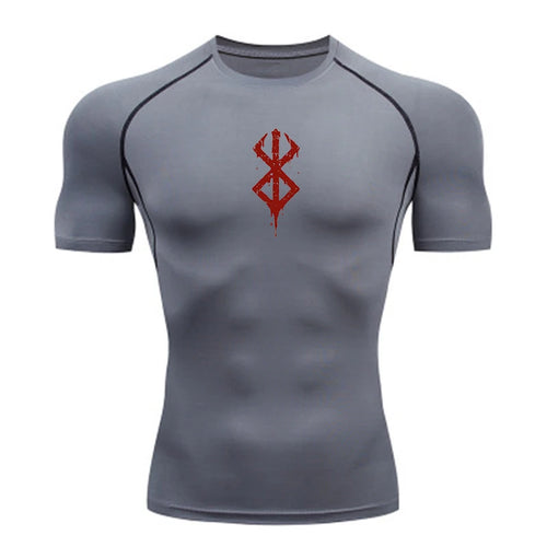 Summer Sports Tops Quick Dry Men's Compression Shirt Short Sleeve