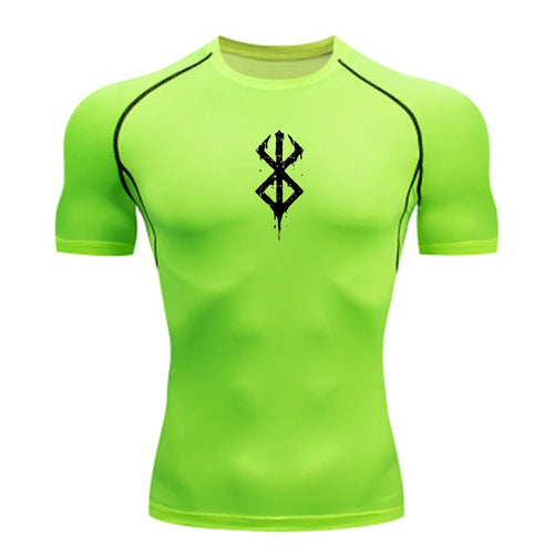 Summer Sports Tops Quick Dry Men's Compression Shirt Short Sleeve