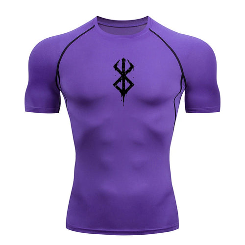Summer Sports Tops Quick Dry Men's Compression Shirt Short Sleeve