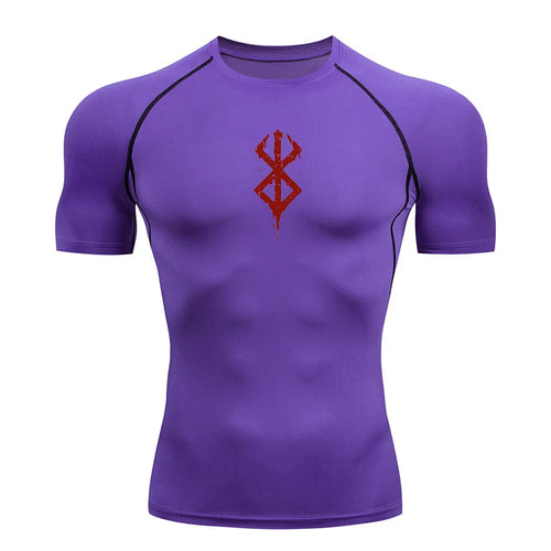 Summer Sports Tops Quick Dry Men's Compression Shirt Short Sleeve