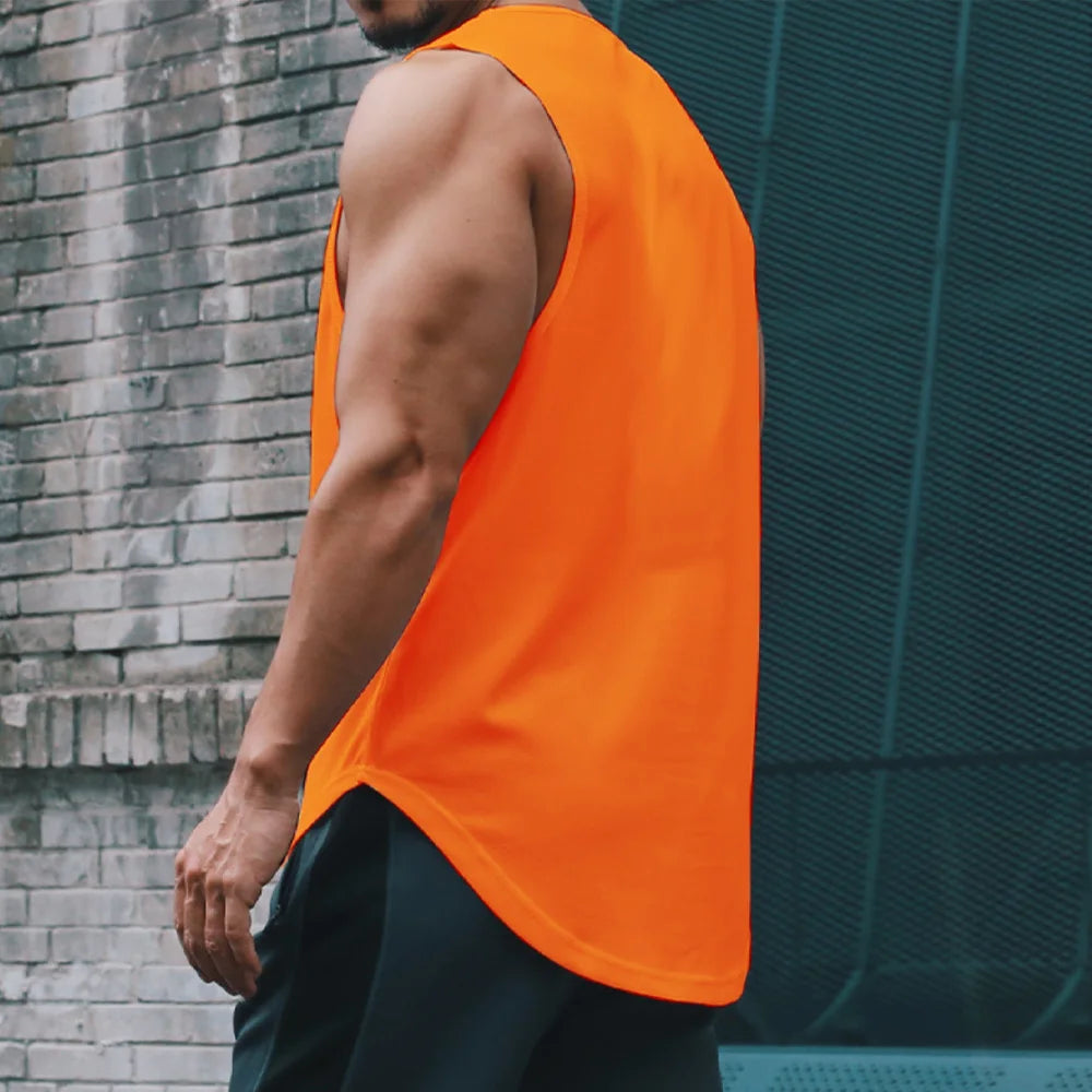 Men's Sleeveless Sports T-Shirt Quick Drying Breathable Tank Top For