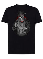 Skull Boy Tattoo 9049 T-shirt Urban Men Uomo 100% Cotone Pettinato JK