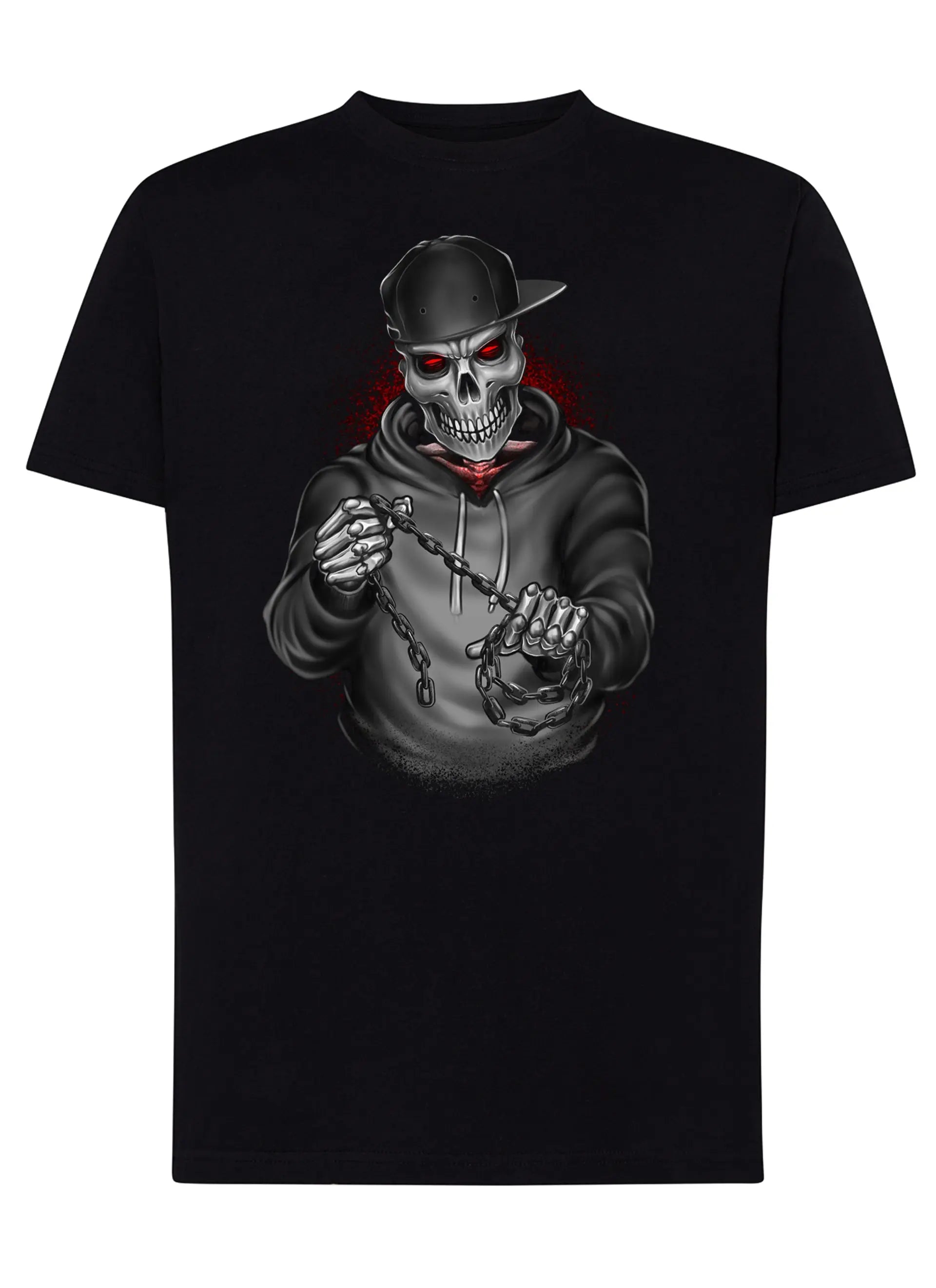 Skull Boy Tattoo 9049 T-shirt Urban Men Uomo 100% Cotone Pettinato JK