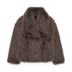 Women's Faux Fox Fur Coat - Image #0