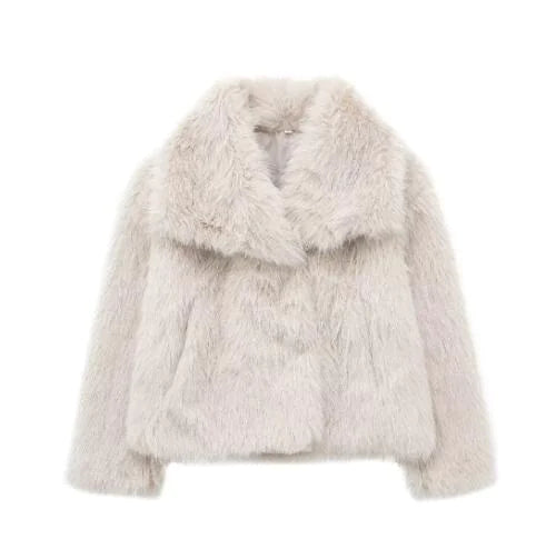 Women's Faux Fox Fur Coat - Image #0