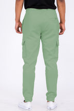 Cotton Blend Cargo Joggers J114