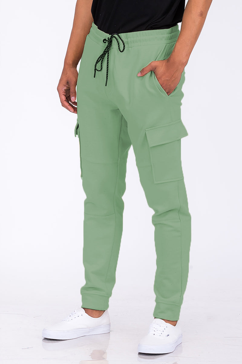 Cotton Blend Cargo Joggers J114