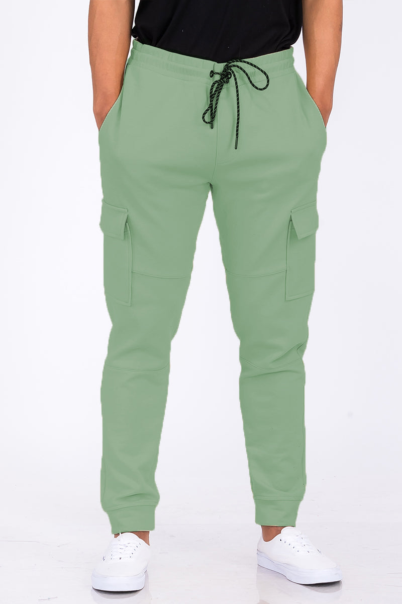 Cotton Blend Cargo Joggers J114