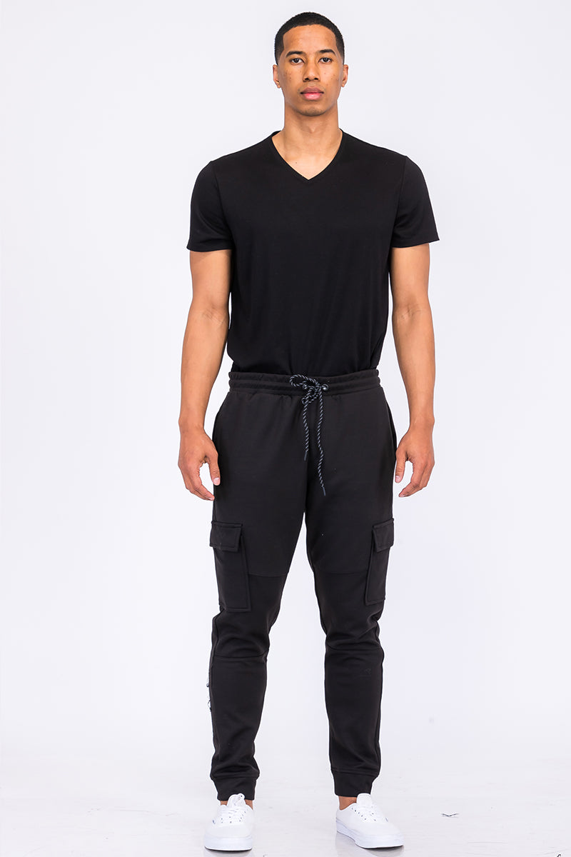 Cotton Blend Cargo Joggers J114