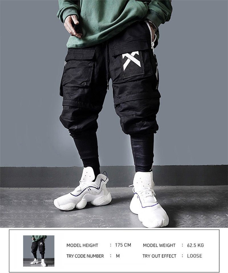 Detachable Multi-Pocket Cargo Hip Hop Streetwear Joggers Pants