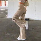 Spice Girl Style High Waist Slim Jeans Bell Bottoms Pants