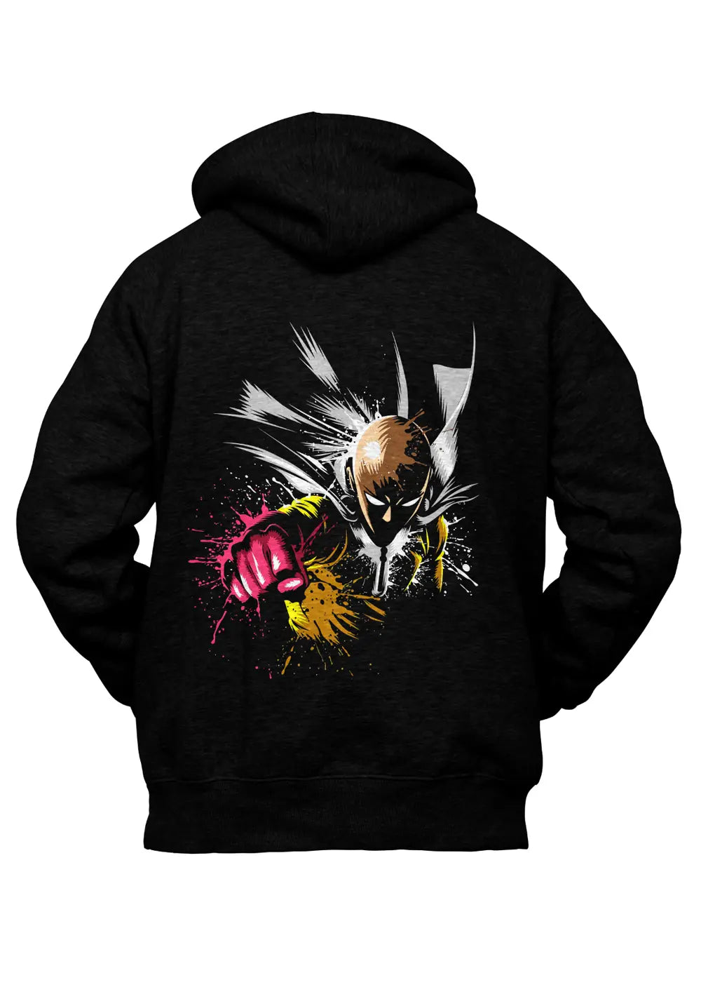 Felpa con Cappuccio Retro One Punch Man Saitama Anime
