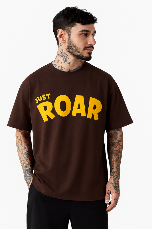 T-Shirt for Men– Oversized Cotton Tee-M-Brown