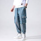 Streetwear Cargo Pants Men Reflective Loose Hip Hop Casual Pants Mens Harem Pant Harajuku Jogger Sweatpant Men Trousers