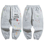 Mens Hip Hop Streetwear Cargo Pants Graffiti Printed Baggy Jogger Pants Cotton Casual Pocket Track Harem Pants Trousers