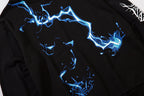 Men Blue Lightning Hoodie Sweatshirt Hip Hop Streetwear Hoodie Pullover Harajuku Autumn Winter Hoodies Cotton
