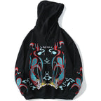 Hoodie Men Chinese Vintage Dunhuang Embroidery Sweatshirt Folk-custom Hipster Casual Cozy Hooded Tops Couple Streetwear