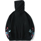 Hoodie Men Chinese Vintage Dunhuang Embroidery Sweatshirt Folk-custom Hipster Casual Cozy Hooded Tops Couple Streetwear