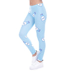 Women Legging Milk Printed Leggins for Women Trousers High Waist Blue Legins Woman Pants Stretch Leggings