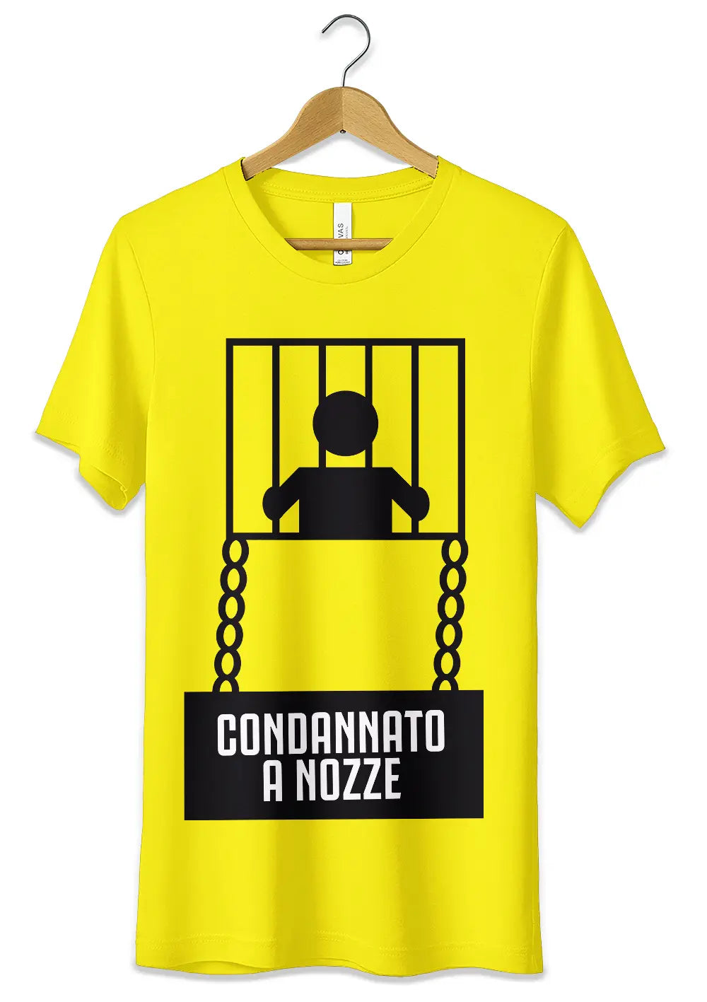 T-Shirt Maglietta Addio al Celibato Condannato a Nozze